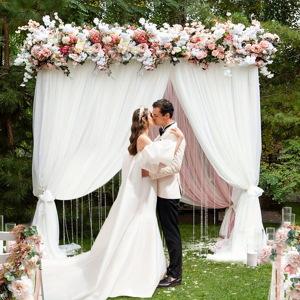 Premium Square Backdrop Support - Flexible, Sturdy, And Portable Rectangular Metal Structure for Weddings, Birthdays, And Event Decorations - Perfect for Photo Booth Backgrounds, Ceremonies, And Garden Arch Decor