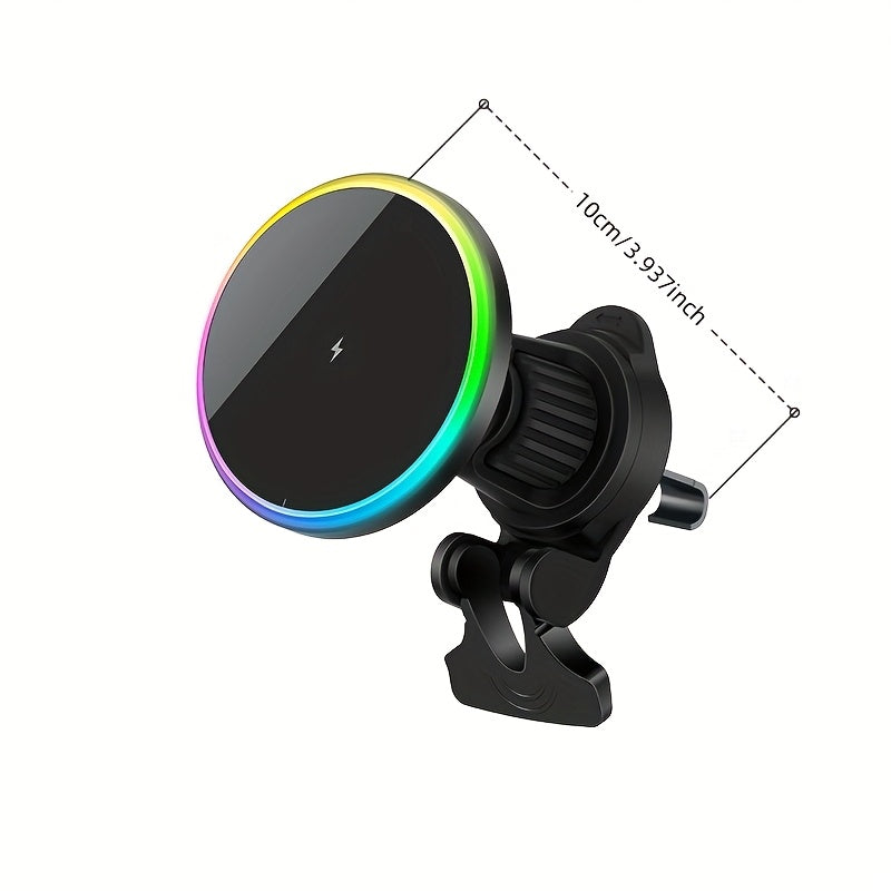 for Car Stand Charger, 15W Magnetic Wireless Car Charger Phone Holder, Vent Dashboard Universal Car Wireless Charger Holder for iPhone 15/14/13/12 Series, Christmas, Holidays, New Year Gifts