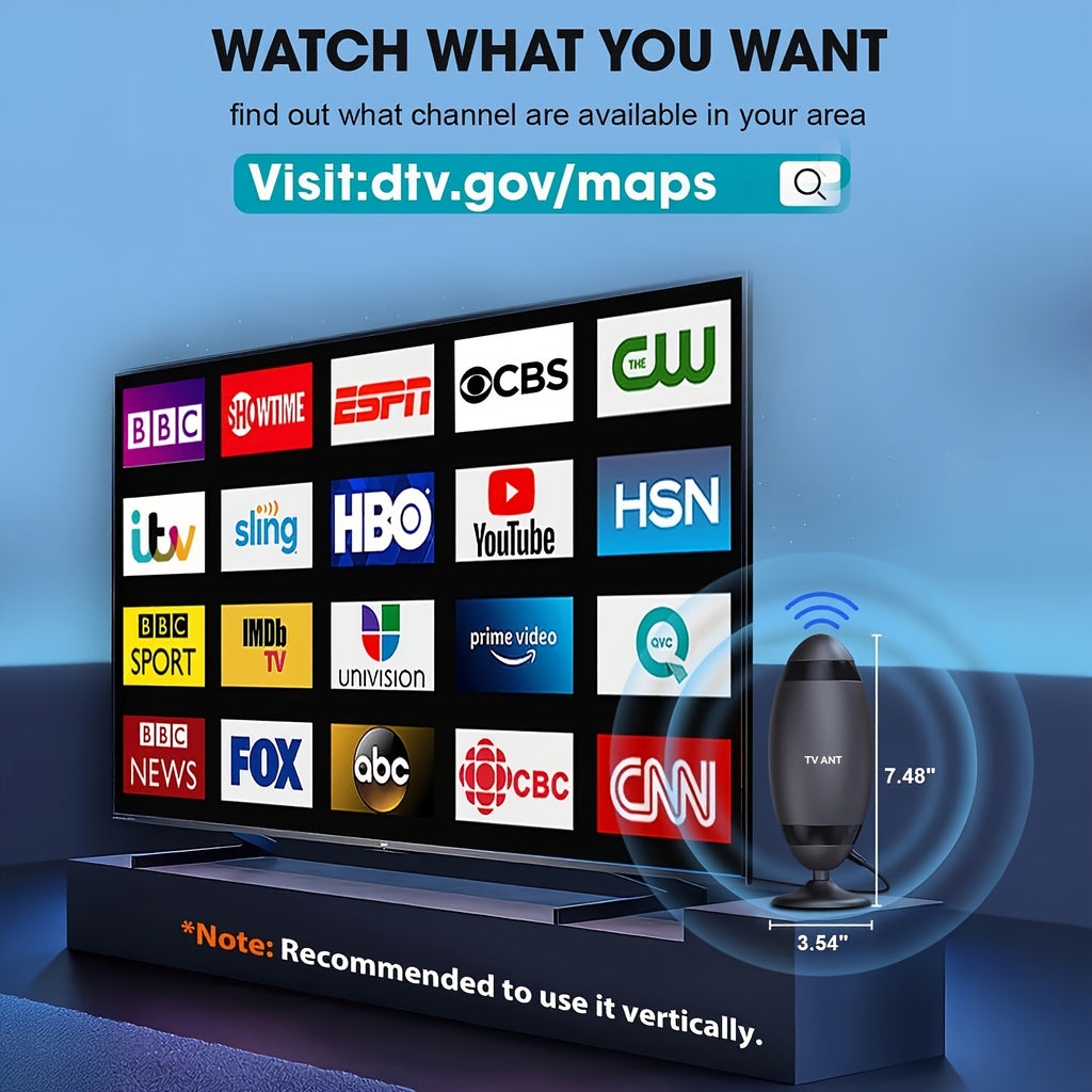 2026 Metal Long Range HD 4K TV Antenna 200KM TV Signal Reception One Touch Long Distance Mode USB Interface Complete Accessories Included Watch TV For Free Works With Smart TVs Old Style TVs And Indoor Setups Ideal For Home Car And RV Use Receives C