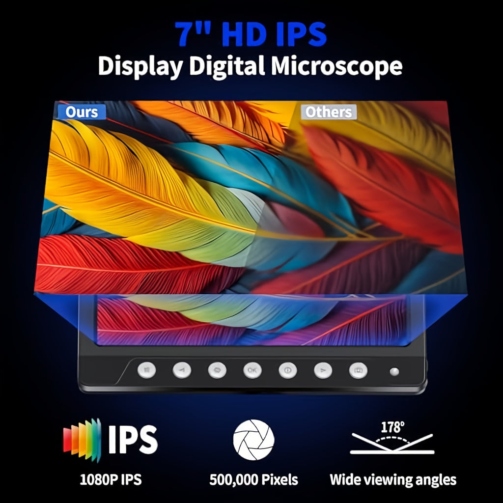 Microscope And Specimen Need to Be Purchased Separately Digital Microscope with 7-Inch High-Definition IPS Coin Microscope for Incorrect Coins, 1200X Soldering Microscope with 8 LED Lights, USB Microscope for Windows