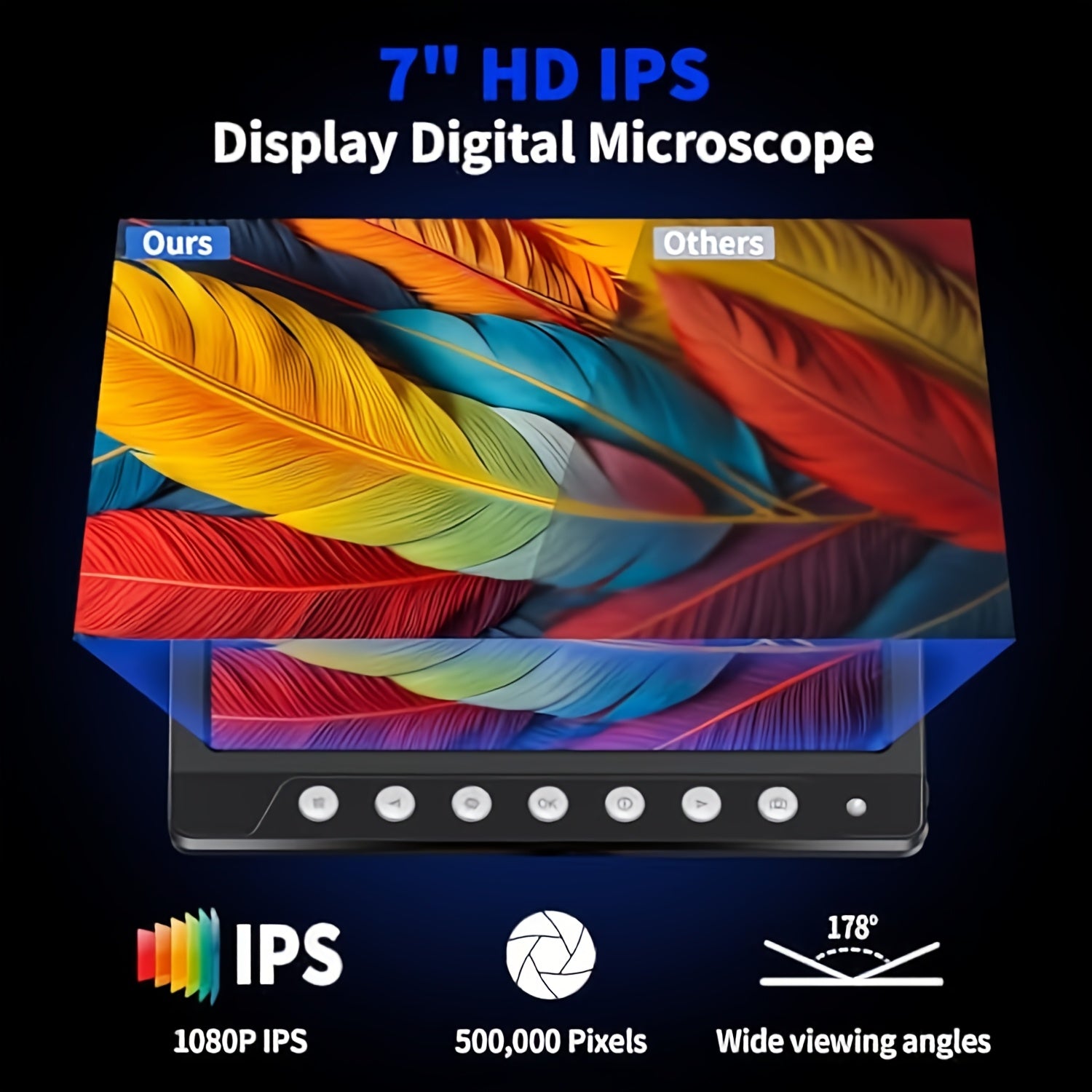 Microscope And Specimen Need to Be Purchased Separately Digital Microscope with 7-Inch High-Definition IPS Coin Microscope for Incorrect Coins, 1200X Soldering Microscope with 8 LED Lights, USB Microscope for Windows