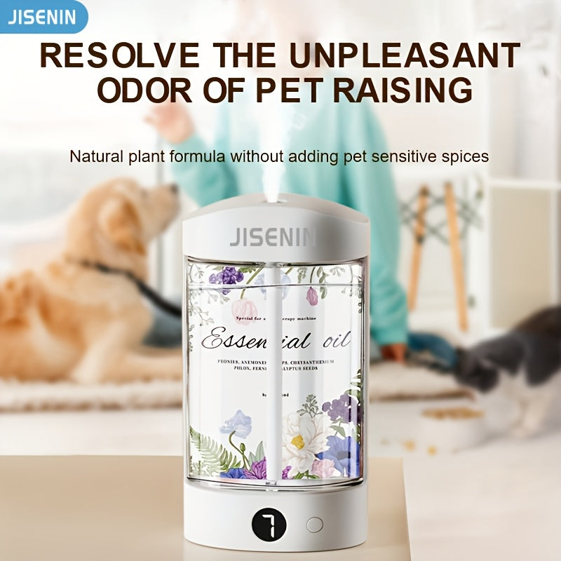 2-in-1 Portable Mini Aromatherapy Machine & Humidifier, 7-level Timing Spray with Silent Operation, LED Digital Display, Long-lasting Battery Life with USB Charging, Automatic Shut-off, Equipped with 1|3|6 Bottles Of Essential Oils In Different