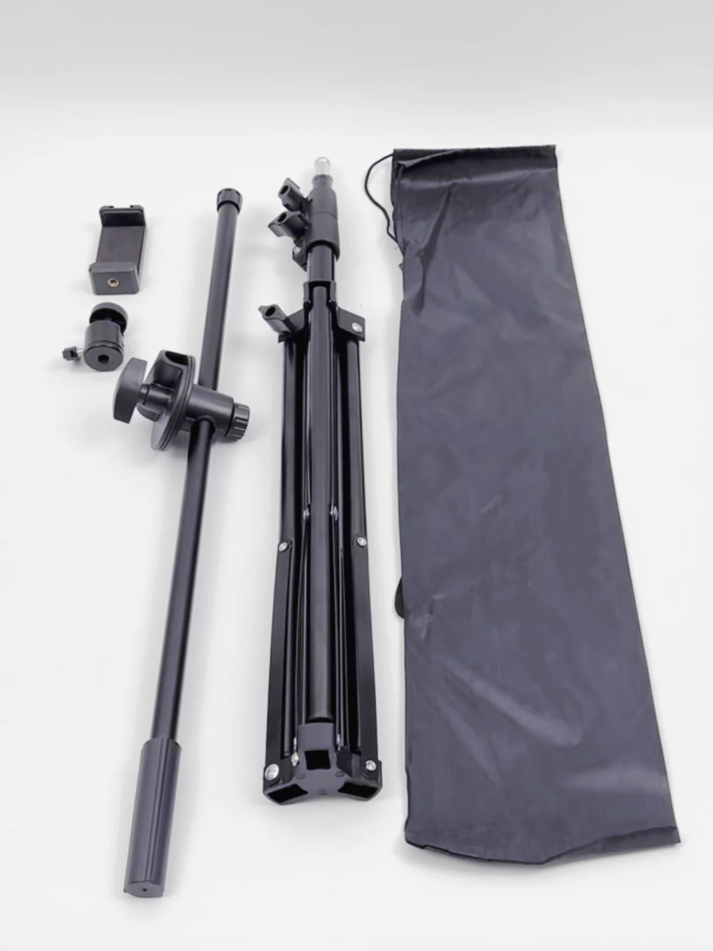 Adjustable 62in Phone Tripod, with Travel Bag, Overhead Phone Holder, Desktop Tripod for Cookie Decoration and Teaching Online Live Streaming and Demonstrating Drawing, Sketching, and Cooking