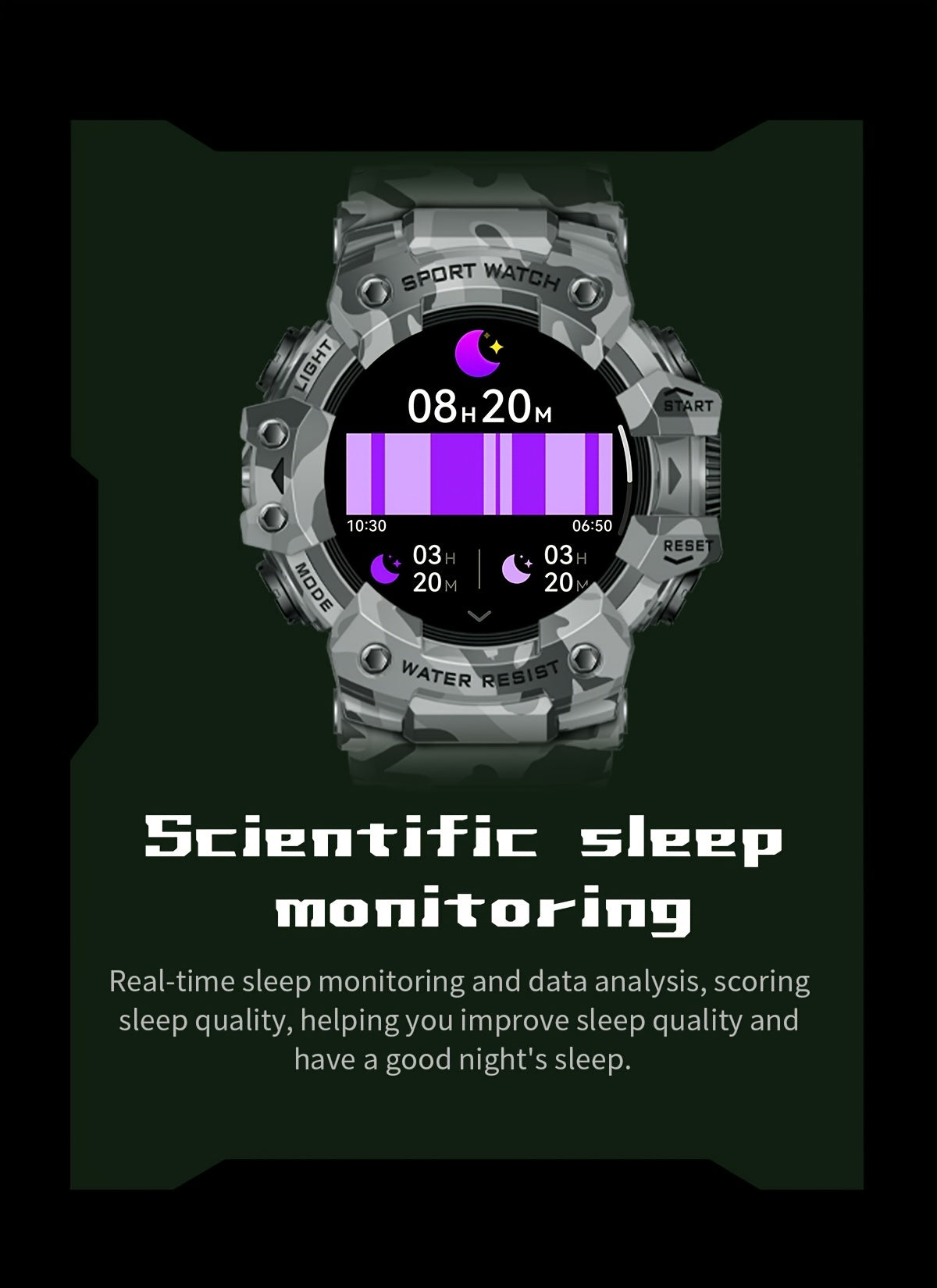 [Smart Watch for Men] Smart Watch for Men with LED Flashlight & 1.32" TFT Screen | Answer/Make Calls, 100+ Sport Modes, SOS, Sleep Tracker, Fitness & Health Watch for iPhone/Android - Cool Gifts for Men
