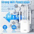 2026 Latest Model Black Ultra-High-Speed Internet, 4 Modes Application Connection, 6 Antenna-Powerful, 6 Gain Antenna, US Standard Plug, More Powerful, Wider Coverage, Extensive Compatibility, Connect Up to 105 Devices Network Coverage Up to