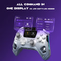 [Wireless Gaming Controller V2] Wireless Gaming Controller V2/White - Interactive Screen, Hall Effect Stick & Trigger, RGB Lighting, Remappable Buttons, 1800mAh with Charging Dock for PC/Switch/iOS/Android/Steam Deck (No Drift) [Notice: Not Compatible wit