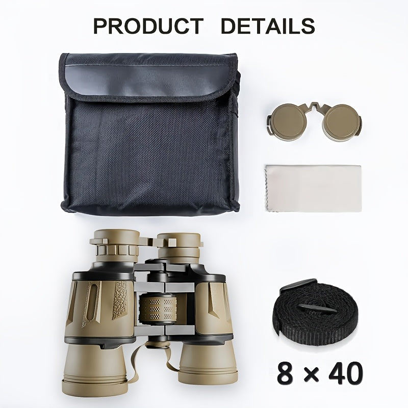 8x40 Binoculars For Adults High Powered Binoculars For Bird Watching Hunting Hiking Concert Travel Theater With Prism FMC Lens For Father'S Day