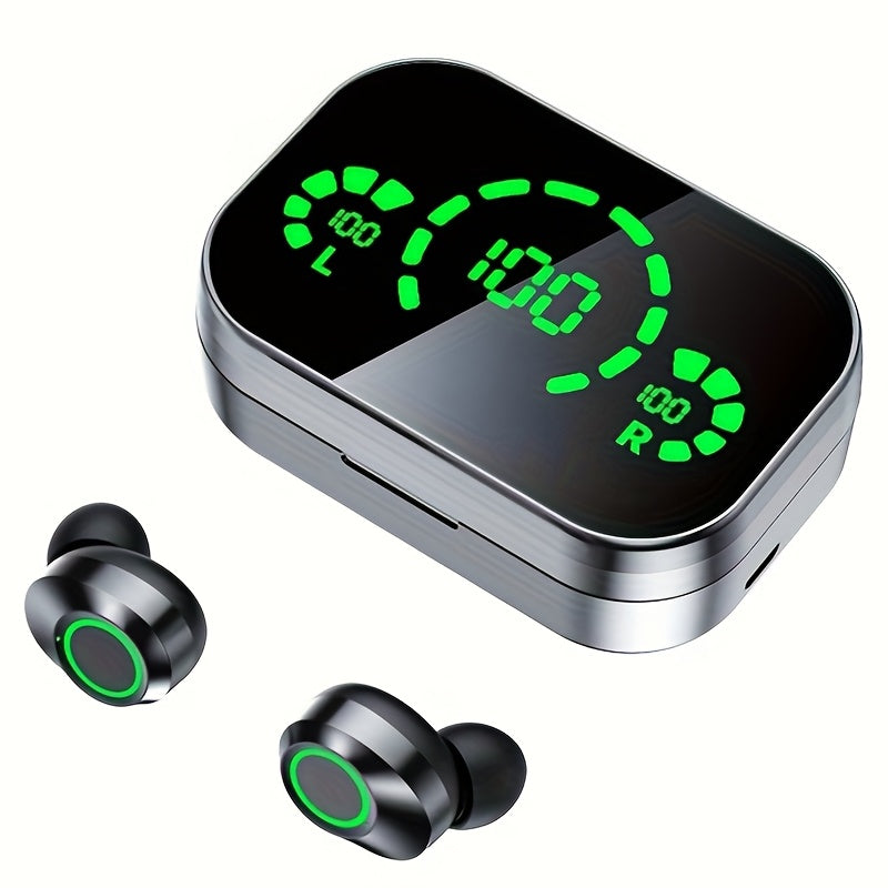 ANKRIYUL Wireless Earbuds Stereo Headset Sport Headphones in Ear Earphones with Charging Case, Wireless 5.4 Ensures Ultra-Stable Low-Latency on Ios/Android. Perfect for Travel, Business Commutes, Outdoor Adventures, And Focus Sessions