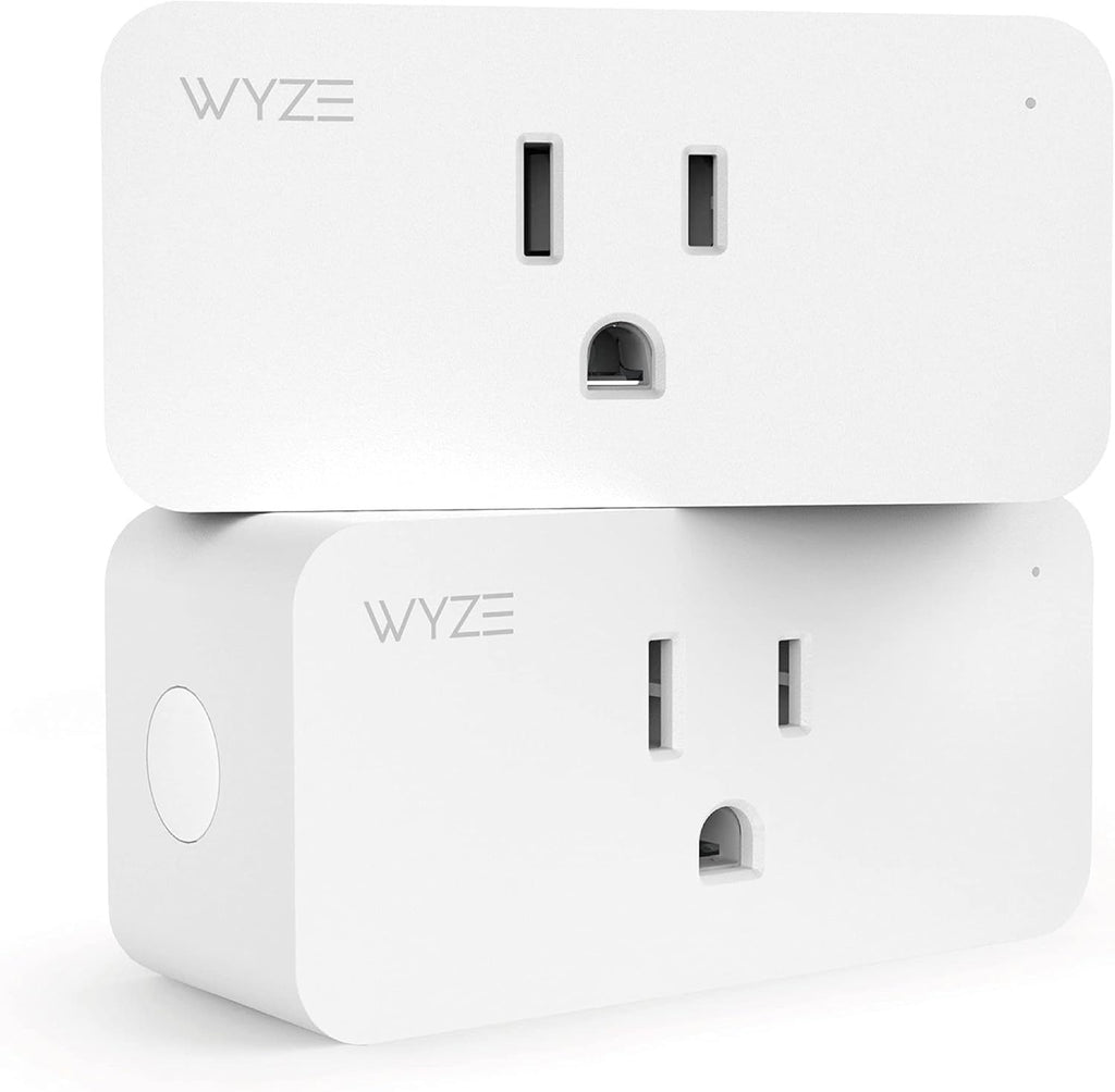 Wyze Plug, 2.4GHz WiFi Smart Plug, Works with Alexa, Google Assistant, IFTTT, No Hub Required, White – A Certified for Humans Device, White, 2 Pack