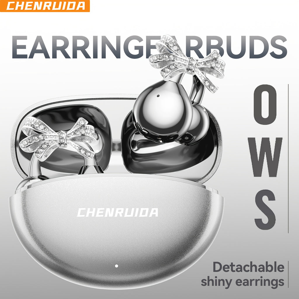 2025 New Wireless Earphones, Butterfly Earring Decoration, Microphone-Equipped Non-In-Ear Headphones, Gaming Couple Headphones, AI Translation Function, HD Calling Earphones, Compatible with Iphone And Android Phones, Christmas Gift