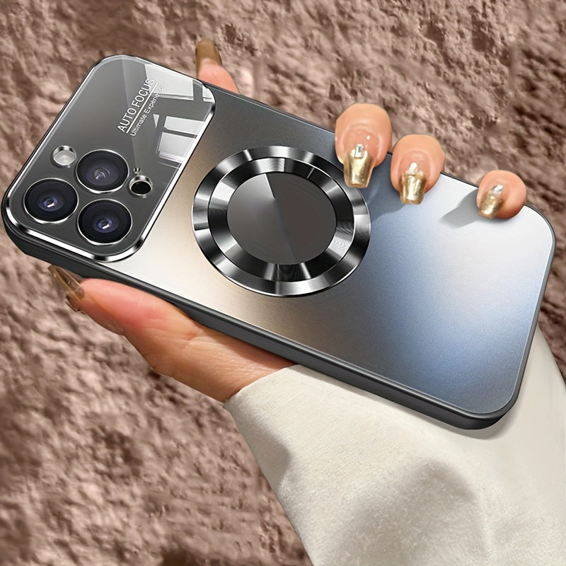 New Luxury Matte Titanium Phone Case, Compatible with Iphone 17 Pro, Iphone 17 Pro Max, Iphone 17 Air, And Iphone 17. Features Magnetic Wireless Charging, Shockproof Glass for Camera Lenses, And a Built-In Lens Protector. A Perfect Christmas Gift.