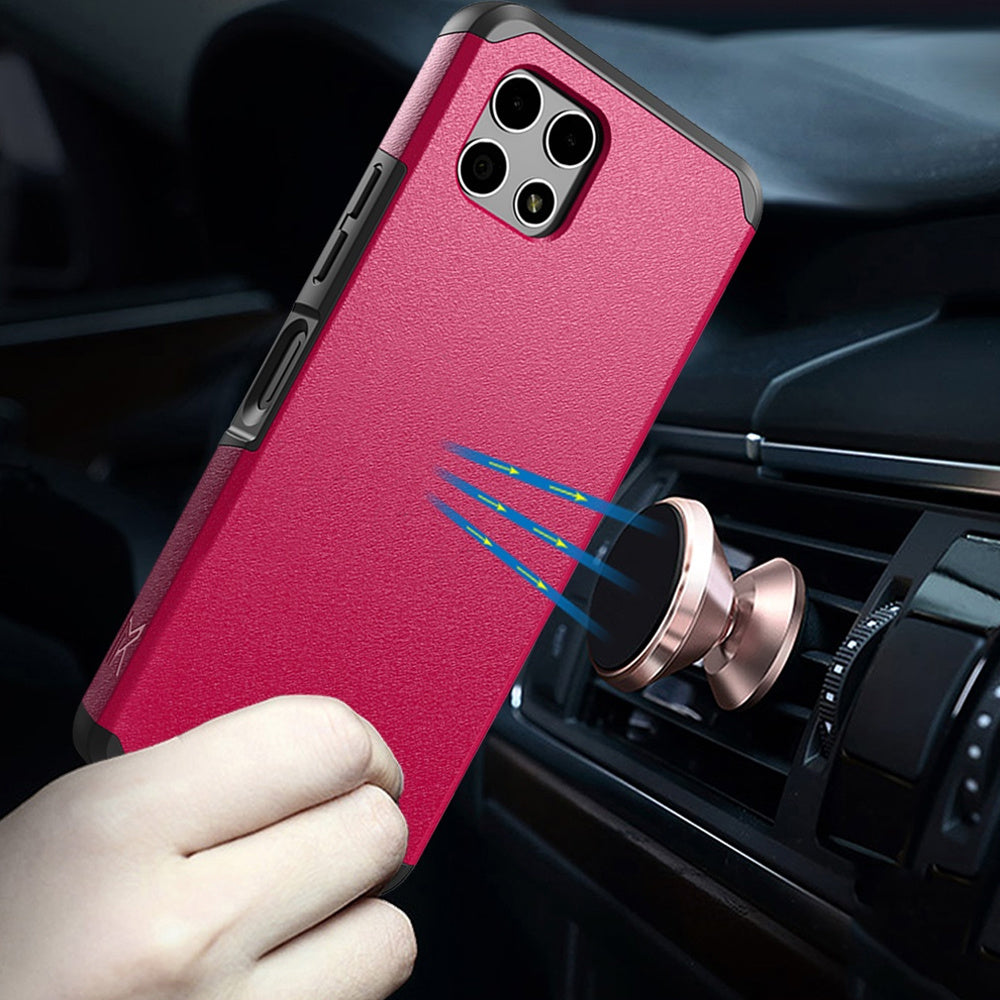 For T-Mobile Revvl 7 5G Phone Case, Dual Layer Hybrid Magnetic Support Shockproof Heavy Duty Cover