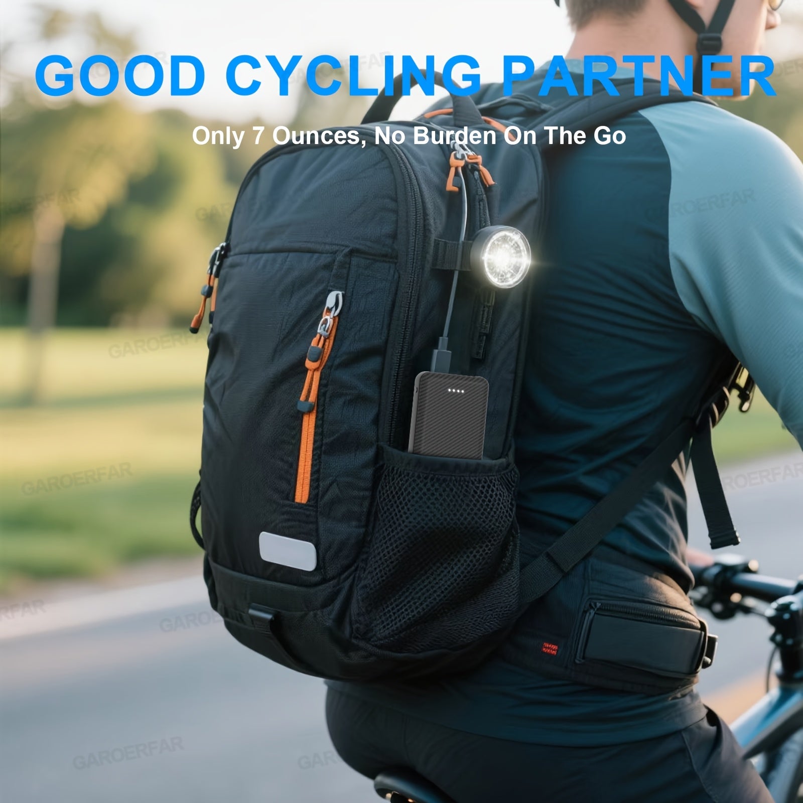 [Large Capacity Power Bank] GAROERFAR 12000mAh Large Capacity Power Bank | 5V/2.4A Emergency Battery Pack, Lightweight Portable Charger for Summer Outdoor Camping Trips - Applicable to Camping Lights, Bicycle Light, Air-conditioned Suit, Phones, Headphone