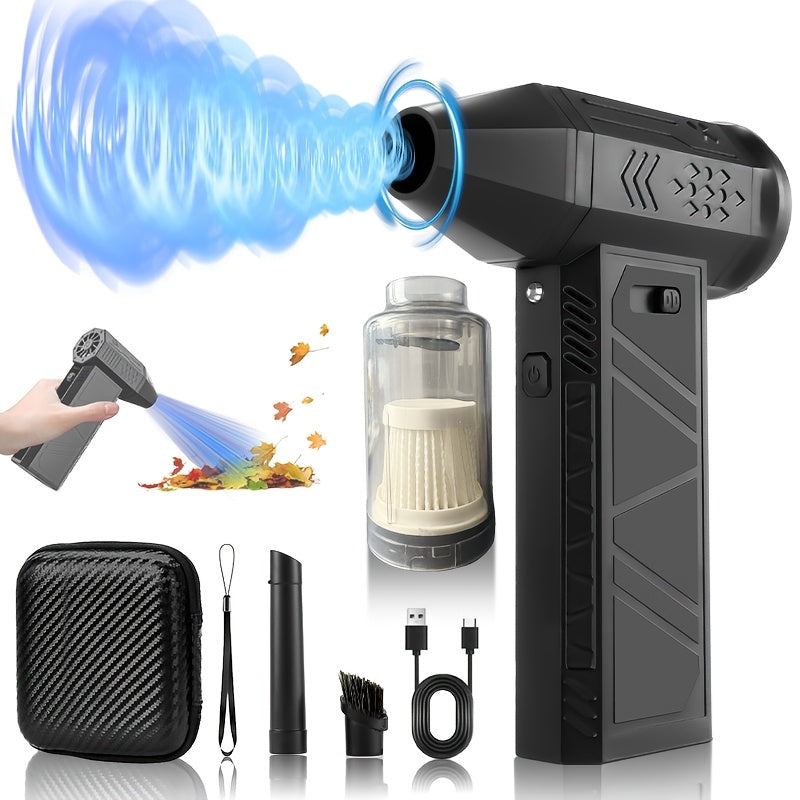 Local Warehouse, Super Powerful Blow & Suction All-in-One Portable Turbo Fan, 130, 000 RPM High Speed Airflow, Cooling, Dust Removal, Snow Blowing, Ignition Aid, Inflatable Pad Aid, Car Cordless Handheld Vacuum/Dust Collector, Car Vacuum Cleaner