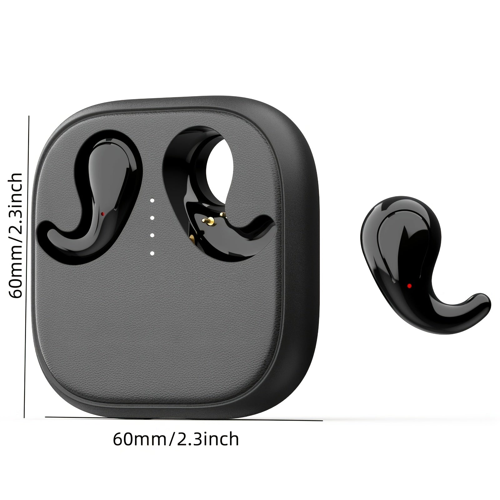 The 2025 Popular Black - Tech Semi - In - Ear Headphones, with Super - High Sound Quality, 360 - Degree Stereo Surround Sound. It Is Equipped with A Rechargeable Lithium - Polymer Battery And A Type - C Interface, Offering Long - Lasting Battery