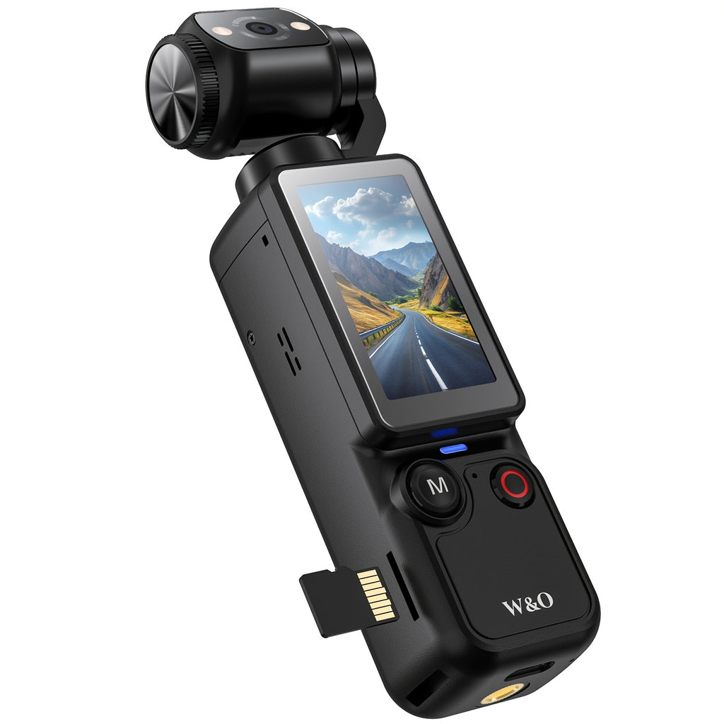 4K UHD Body Camera, with 32GB Card, Mini Video & Audio Pocket Cam, 1.9inch HD Camera, 2000mAh Long Battery Time, 16X Zoom, 180° Rotation for Outdoor Sport, Bike, Travel, Personal Civilians (Pocket Camera 2). Ideal Gift for Xmas