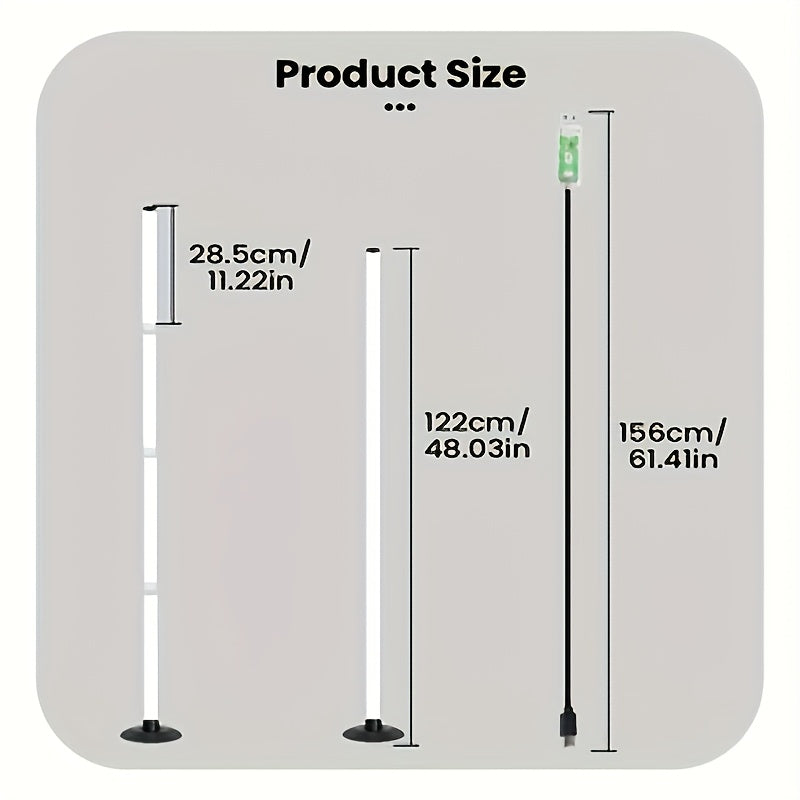 Intelligent LED Floor Lamp RGBICB Mood Atmosphere Lamp Modern Easy Wind Backlight App/Remote Control Double Control, Home Office Lighting Bedside Decoration Lamp Electric Competition Study Decoration Holiday Birthday Gift Halloween Christmas Decorat