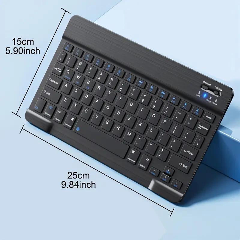 4pcs Portable Wireless Keyboard and Mouse - Quiet Rechargeable Wireless-Compatible (for /) Computer Keyboards with USB- Mouse Pad Suitable for Phones, Tablets, PCs, Smartphones & Tablets - Ideal for Travel & Office Use