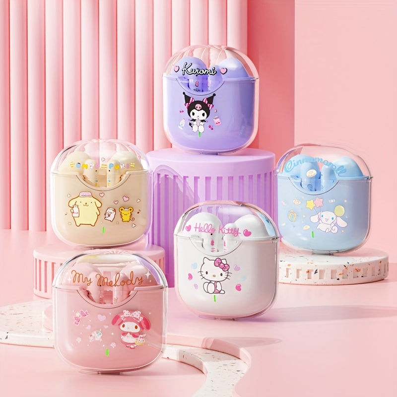 [Authorized] Wireless Headphones, Kuromi Pompompurin My Melody Melody, 5 Different Styles Available, Cute Design Gaming Earbuds Unique Style, Convenient for Smart Calls, Suitable for Daily Exercise And Outings, Learning Holiday Gifts