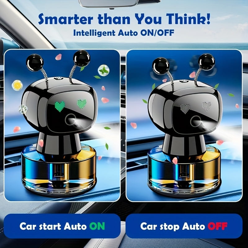 Smart Car Air Freshener, Artificial Intelligence Rechargeable Car Aromatherapy Diffuser, Equipped With Smart Eyes, Smart Car Aromatherapy With Four-level Adjustable Function, Is A Great Gift.
