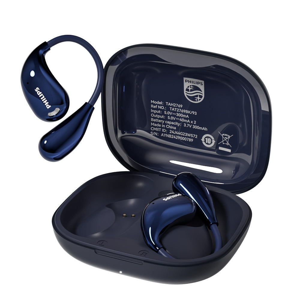 PHILIPS 2025 Wireless Earbuds - New Upgrade V6. 0, Low Latency, for Long Battery Life, Sound Isolation, with Mic for Gaming, for Sports, And Music Suitable for Sports Enthusiasts Or Users Who Wear Headphones for Long Periods of Time