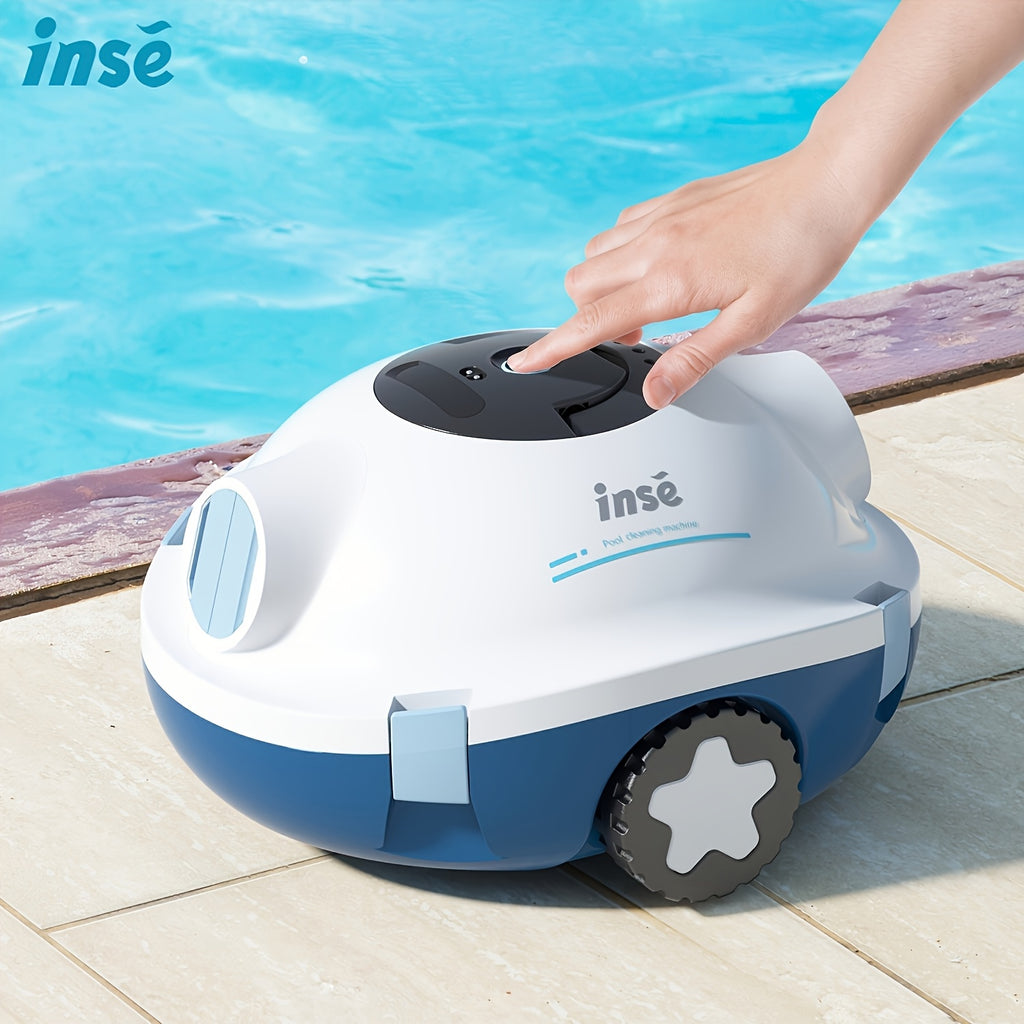 [Smart Pool Cleaning Robot] New Smart Pool Cleaning Robot -Say Goodbye to Manual Cleaning! INSE Cordless Pool Robot Effortlessly Maintains Your Pool with Full Automation, Saving You Time and Effort.Precision Navigation + Powerful Cleaning!Keeps Your Pool