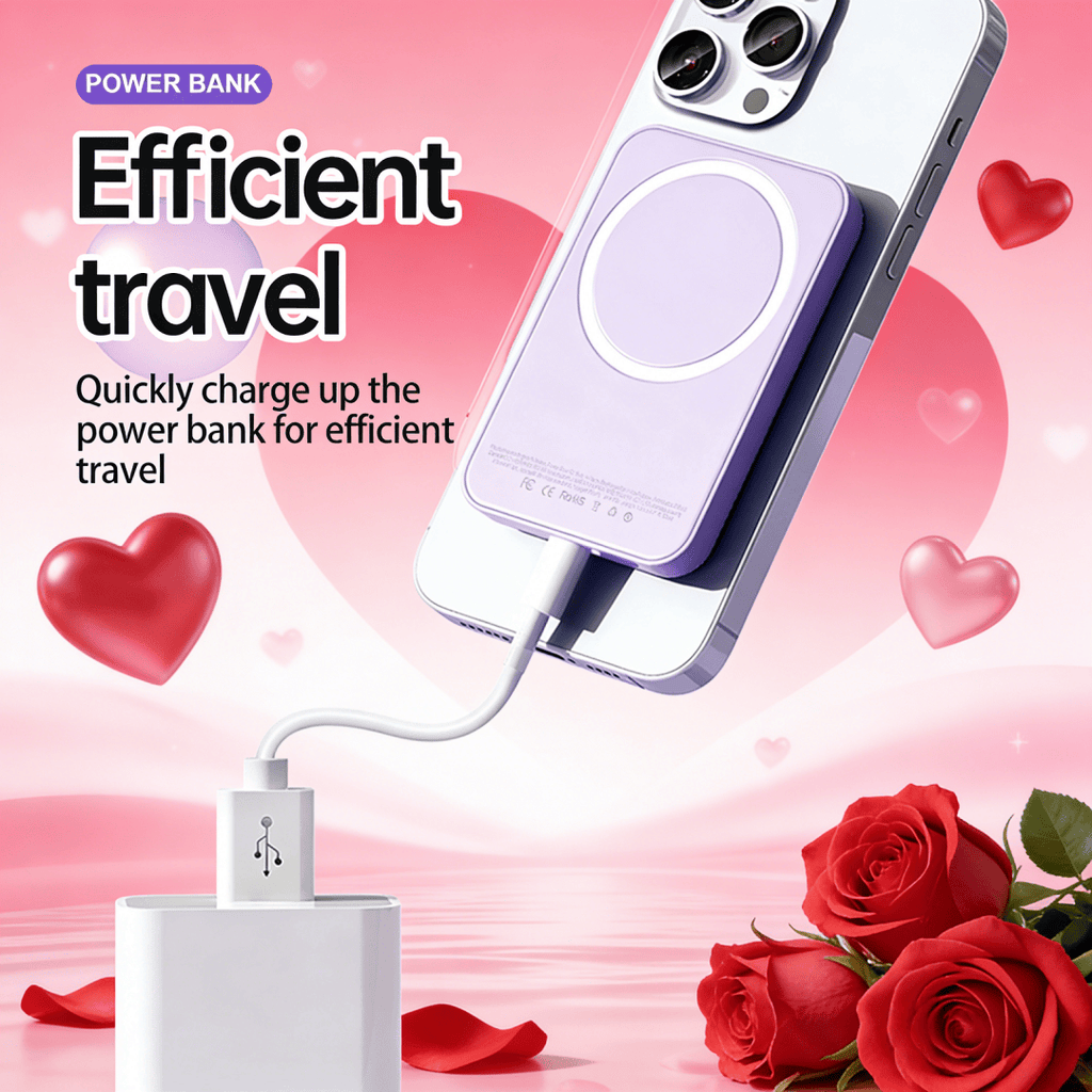 Winsway 5000mAh magnetic mini mobile power bank, supports PD and QC 3.0 fast charging, colorful and versatile, suitable for iPhone 17/16/15/14/13 series