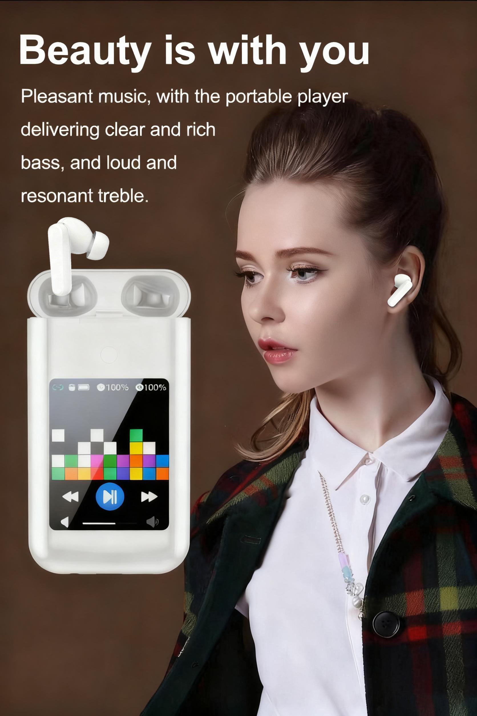 The New 3-in-1 Wireless LED Touch-screen Rechargeable Multimedia Earphones Feature HiFi Stereo Sound, Multiple EQ Sound Modes, And A Long 5000mAh Battery Life, Making Them Suitable for Travel, Outdoor Activities, And Work.