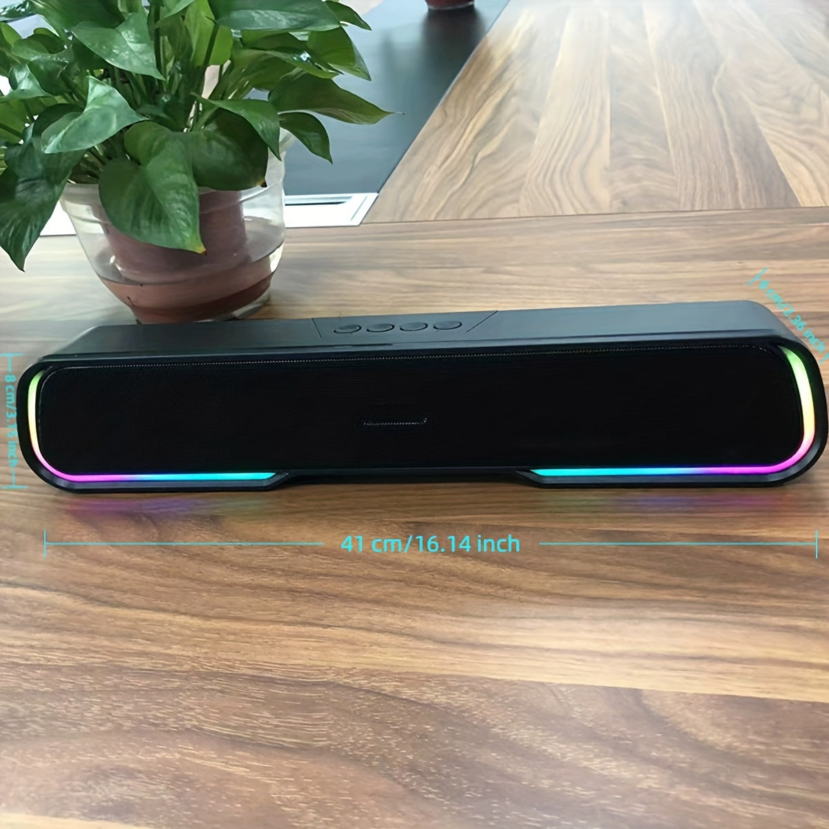 Soundbar Speaker with Subwoofer for Music Playback, HiFi Stereo Speaker, Home TV Surround Sound, Surround System for Home Theater, TF/AUX/U Disk/TWS, Perfect for Gaming And Home Theater Setup, PC, Laptop, Smartphone, Tablet, Gaming Console, High