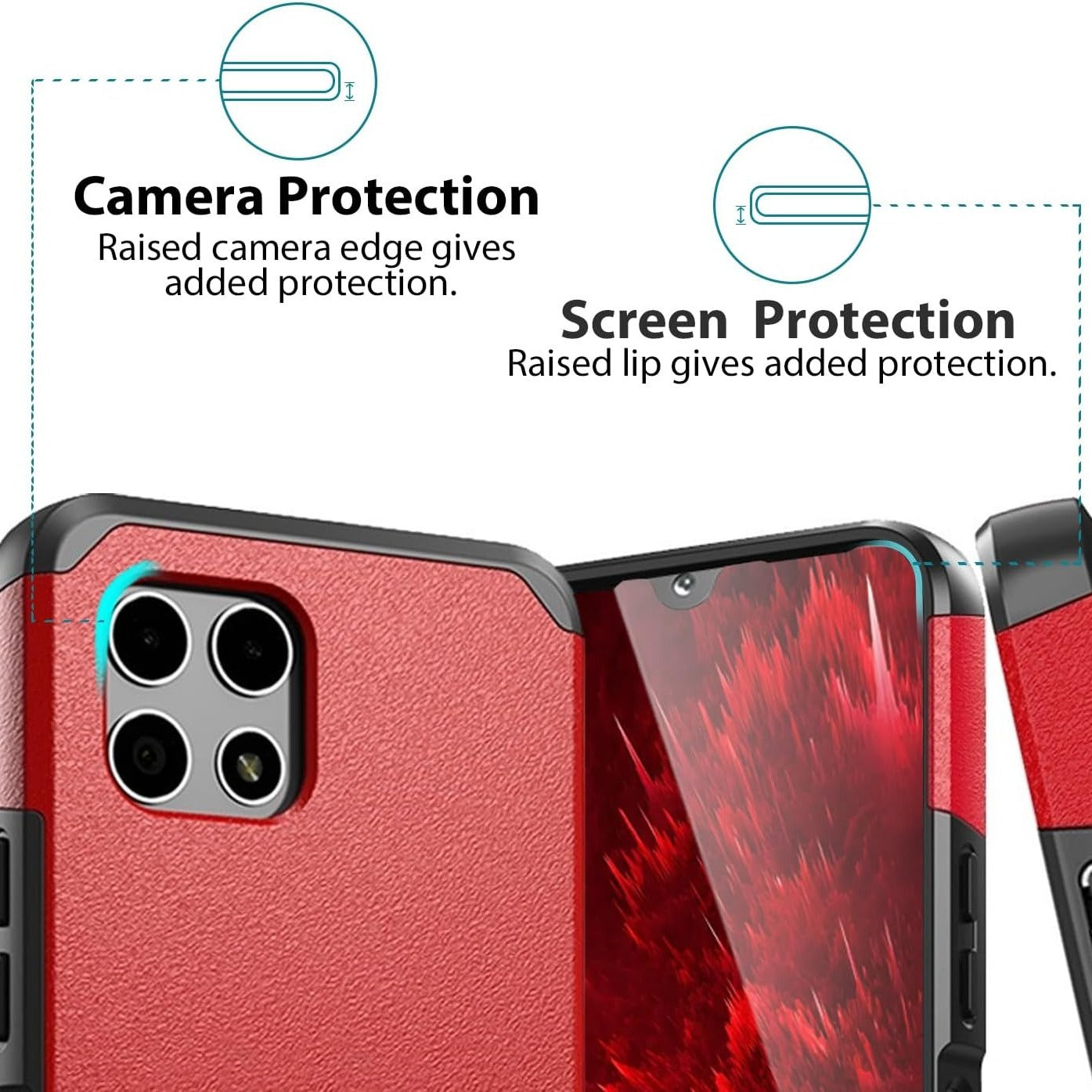 For T-Mobile Revvl 7 5G Phone Case, Dual Layer Hybrid Magnetic Support Shockproof Heavy Duty Cover