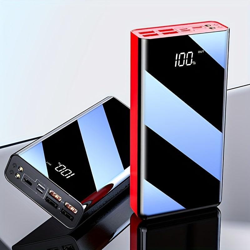 100000/50000mAh Portable Power Bank With Lighting, Fast USB Charger With LED Display, Flashlight And Emergency Power Reserve, Bidirectional Fast Charging, Can Charge Multiple Devices At The Same Time, Outdoor Camping Lights, Holiday Gifts