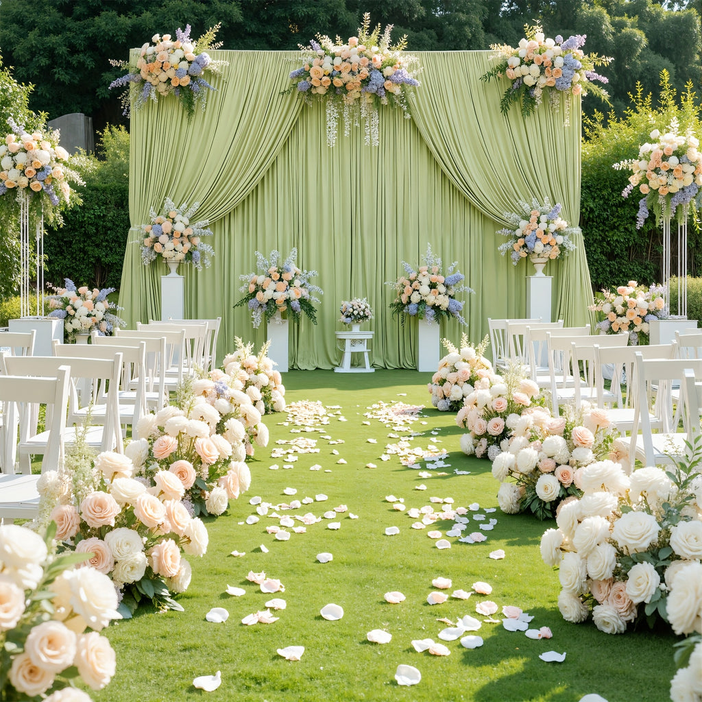 2pcs, 7.2ft*10ft Curtains Backdrop for Wedding Parties, Photo Backdrop Curtains for Wedding Decorations Birthday, Soft And Smooth, Non-transparent Party Decoration Backdrop Curtains, Suitable for Wedding, Birthday, Christening And Other Party