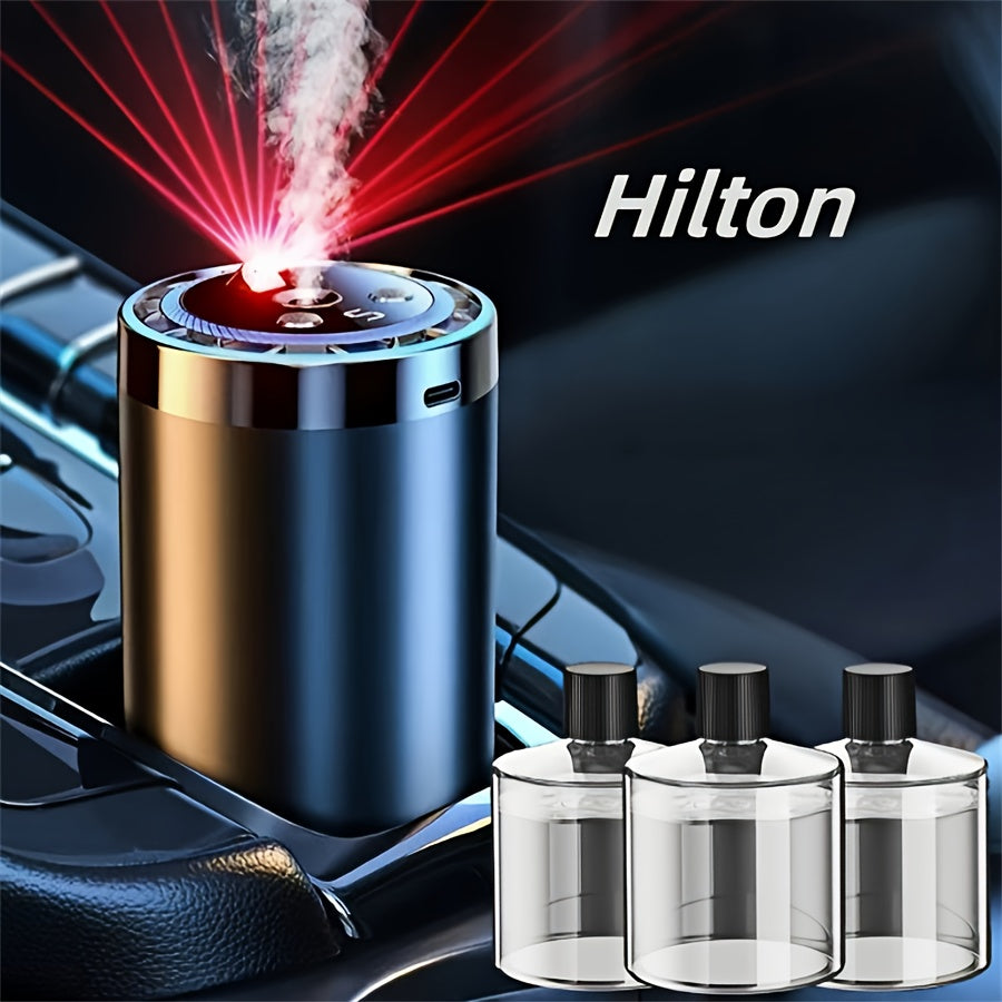 [Ideal Gift] Smart Car Air Freshener With Aromatherapy Features, Featuring A Dynamic Light Display And A Starry Sky Mode, Portable Car Air Humidifier, USB Charging, Suitable For Any Car Model, Ideal Car Gift And Holiday Gift, Car Additions