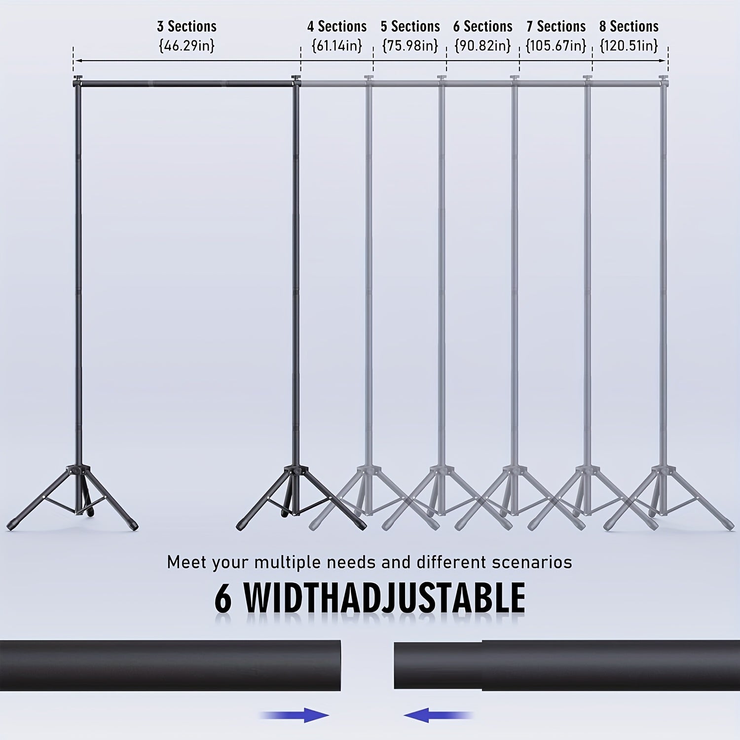 Banner Support Stand Measuring 9 by 6.5 Feet, Adjustable for Various Uses Such As Parties, Photoshoots, Projector Screens, Movie Displays, Weddings, And Event Decorations, Including Balloons