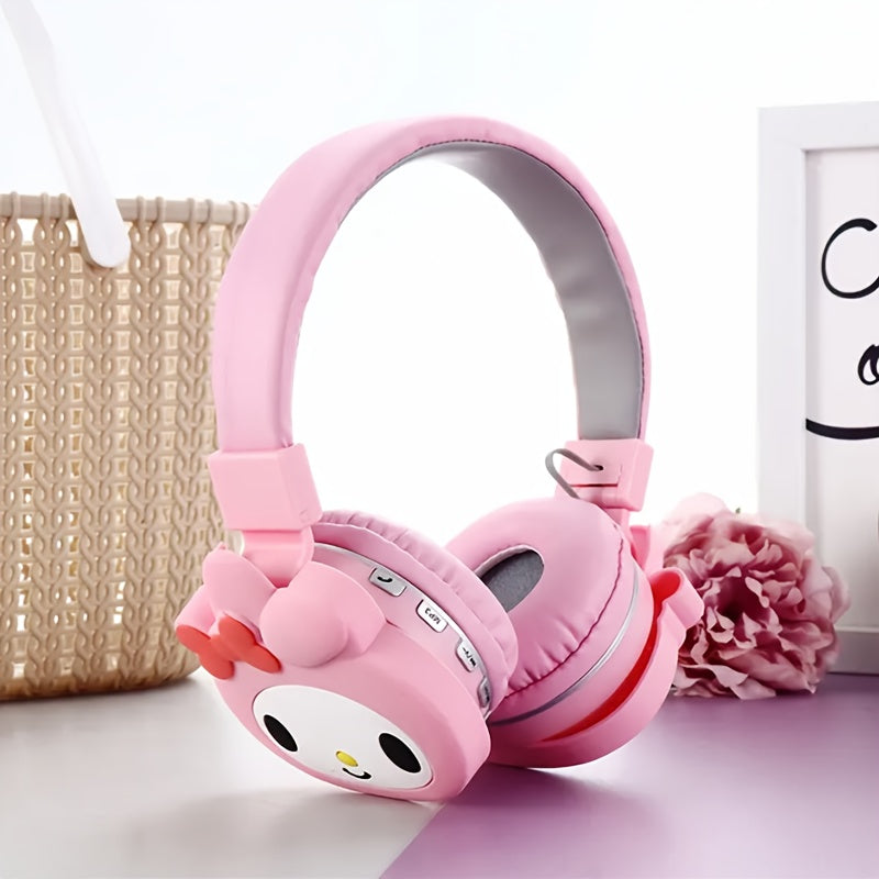 Sanrio Kuromi And My Melody Cute Design Wireless Headsets With Cute Patterns Unique Style Easy To Carry Foldable, Scalable Smart Call, Suitable For Daily Sports, Outward Learning, Festival Gifts