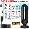 2026 Upgraded HDTV-09 MAX Digital TV Antenna, 250 Miles Long Range, USB Powered, 180° Rotatable, Strong Magnetic Base Mount Anywhere Easily Attach Behind Your TV, Indoor Outdoor Use for Smart & Legacy TVs, Home Car RV, 1080P Full HD 4K UHD Reception