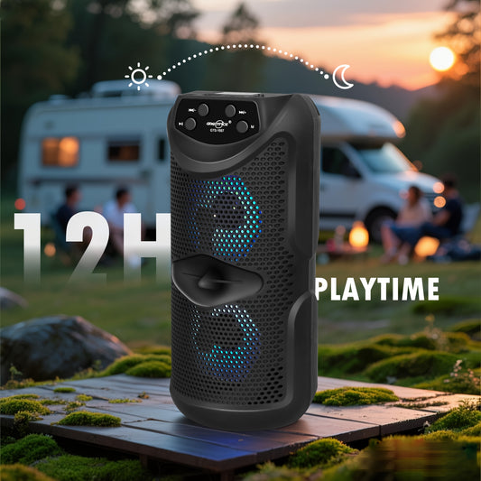Compact Wireless Speaker for Outdoors with Illumination, Exceptional Sound Quality, Extended Battery Life, Tf-Card Slot, Wireless 5.3, TWS Pairing Capability, Mini Wireless Speaker for Outdoor Use, Perfect Gift Suggestions