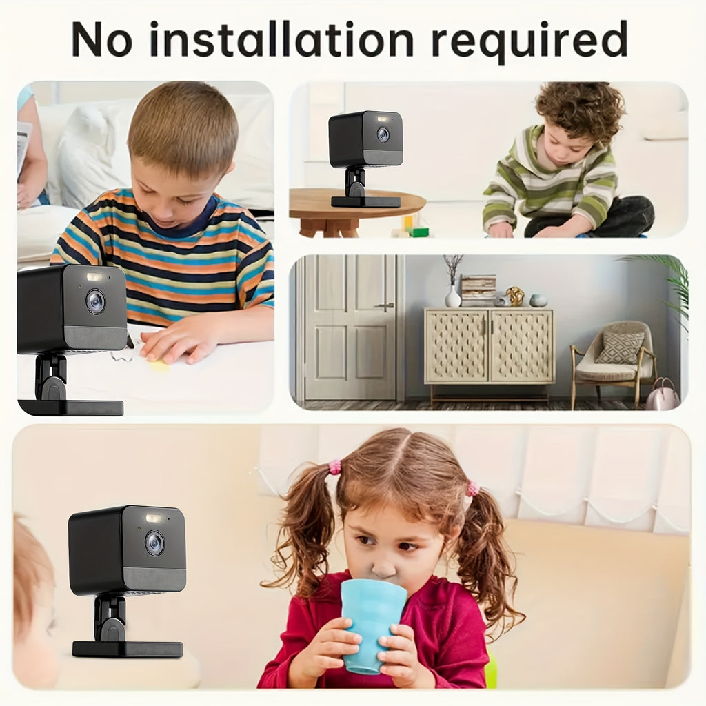 Set of 4 Indoor Cameras Featuring Motion Detection, Dual-Band Wifi, Baby Monitoring Capabilities, Night Vision, Two-Way Audio, And Siren. It Supports Cloud Storage And Up to 256GB SD Cards