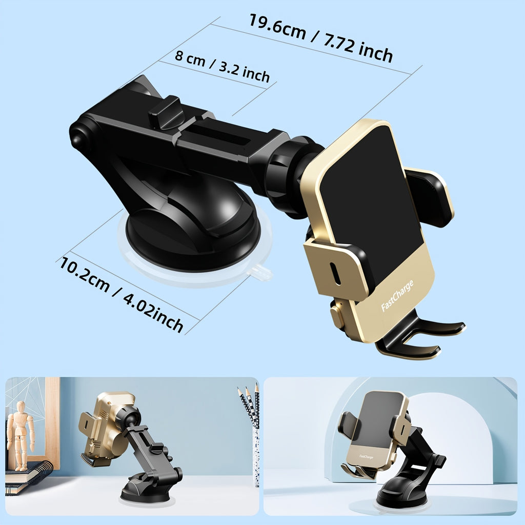 [Wireless Fast Charging] 15W Rapid Wireless Car Charger, Auto-Clamping Car Mount, Wireless Fast Charging, Car Phone Mount Holder, For Iphone 17 16 15, 14, 13, 12, 11 Pro Max, Xs, For Samsung,,,, S10+, School Season