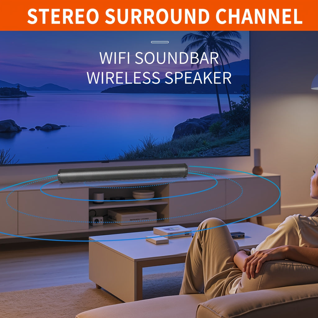 1 Set Of Soundbar Speakers, Stereo Home Theater Car Speakers, Infrared Remote Control with Wired And Wireless And Compatible with Computers, High Volume Subwoofer FM Radio, Portable Wireless Bar Speakers Suitable for Indoor And Outdoor Use