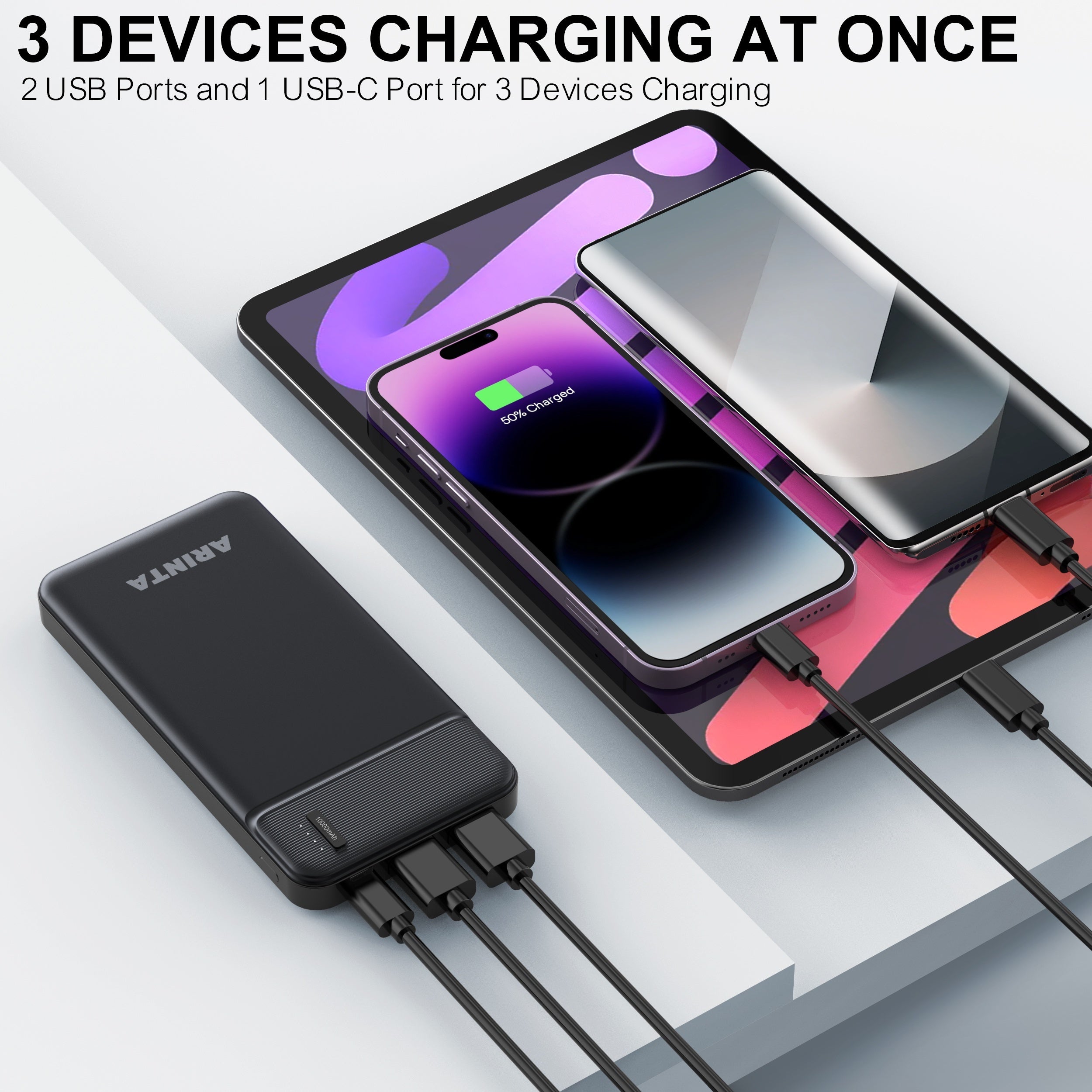 10000mAh Power Bank Battery Pack Portable Charger, Travel Essentials, PD 22.5W Super Quick Charge, Slim Deisgn & Compatible For, Smartphones, Tablets, Heated ClothesGifts For Men Women