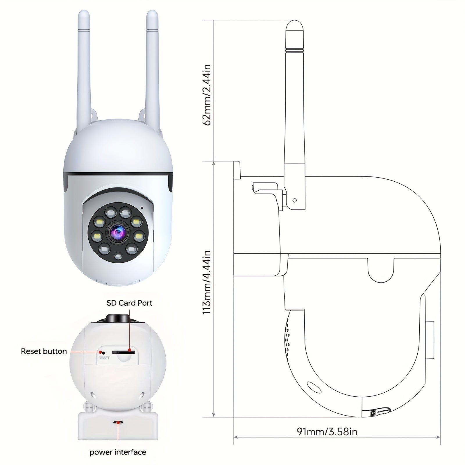 4Pcs 5G Wireless Wi-Fi Security Cameras For Indoor/Pet/Family Use, Ai Functions And 360°Pan/Tilt/Zoom, Color Night Vision, Motion Detection & Tracking, Two-Way Audio & Visual Alerts, Wall-Mounted, Support Cloud & Sd Card Storage, Plug-In Powered