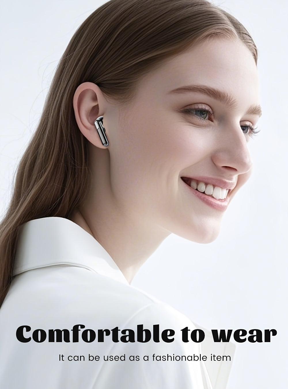 PHILIPS 2025 New Wireless Earbuds -New upgrade V6. 0, Ultra-Long Battery Life, Noise-Canceling, Comfortable Semi-Open Back Design for Sports & Gaming, Rechargeable Lithium Battery, Universal Phone Compatible, Gaming | Sleek Earbud Design