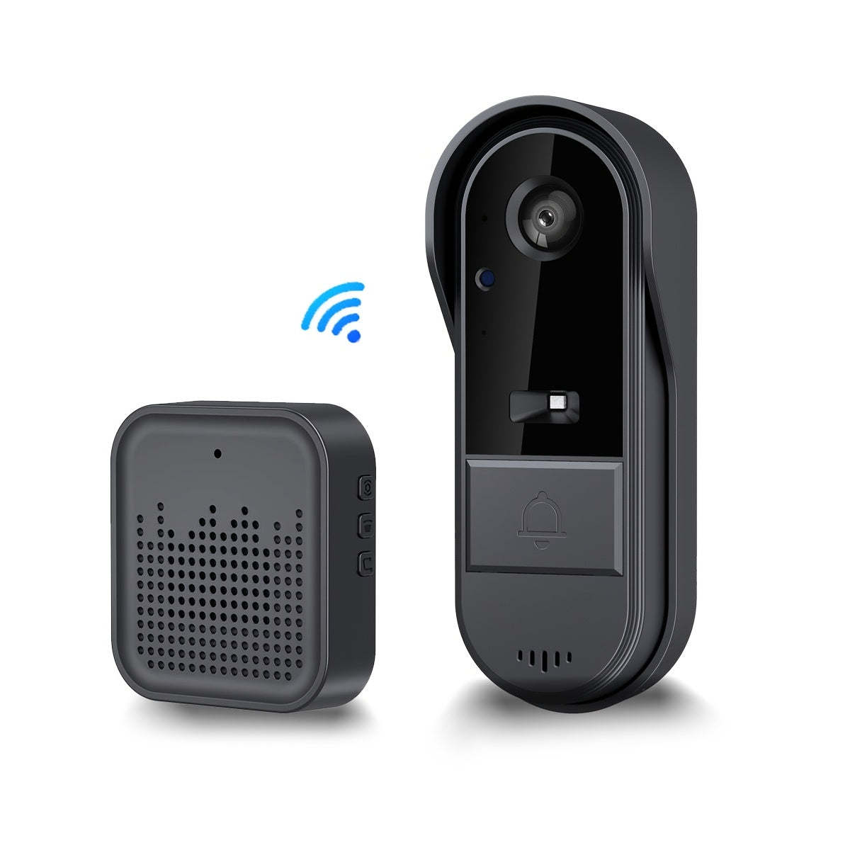 Smart Video Doorbell Camera - HD Video And Enhanced Night Vision, Voice Changer Security System, Wifi Visible Doorbell with Two-Way Intercom, Seamless for Home Monitoring, TUYA Smart App Remote Viewing, Rechargeable Battery