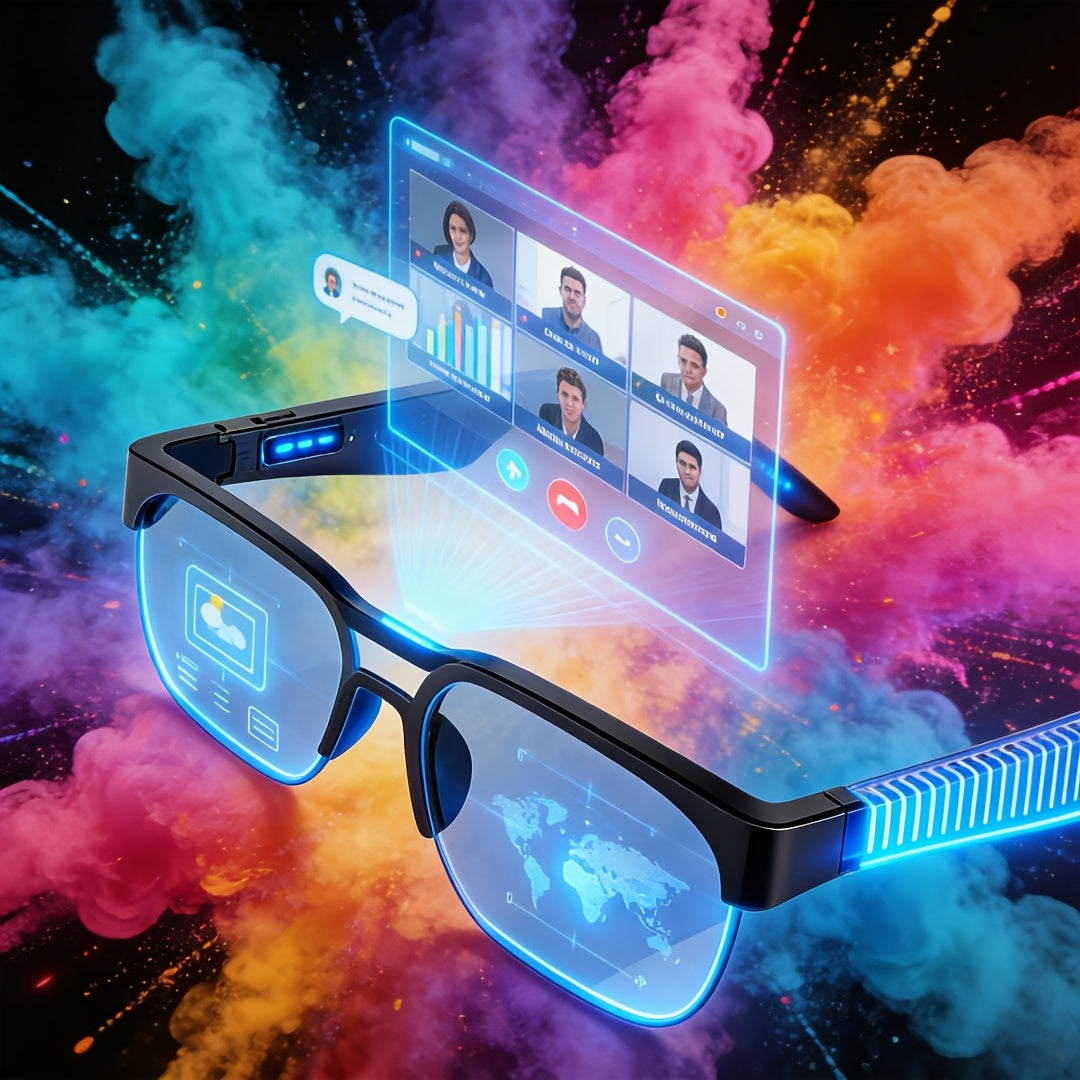 [Smart Wireless Glasses] 2026 New AI Real-Time Translation Multifunctional Smart Wireless Glasses And Trendy Headphone Set - Built-In Microphone And Speakers, HIFI Music Quality, Music Playback And Hands-Free Calling, High-Definition Voice Calling