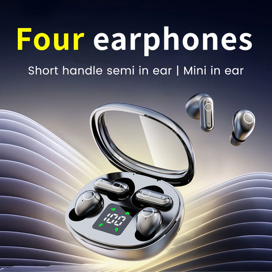 MSHUKCOE Single Compartment 2 Pairs Of Earphones, Wireless In Ear Bluetooth Earphones, Sleep Mini Earbuds, Long Battery Life, 3 Colors, High-definition Calling, Comfortable to Wear, Suitable for Sports Use, Different Combinations for 4 Seasons