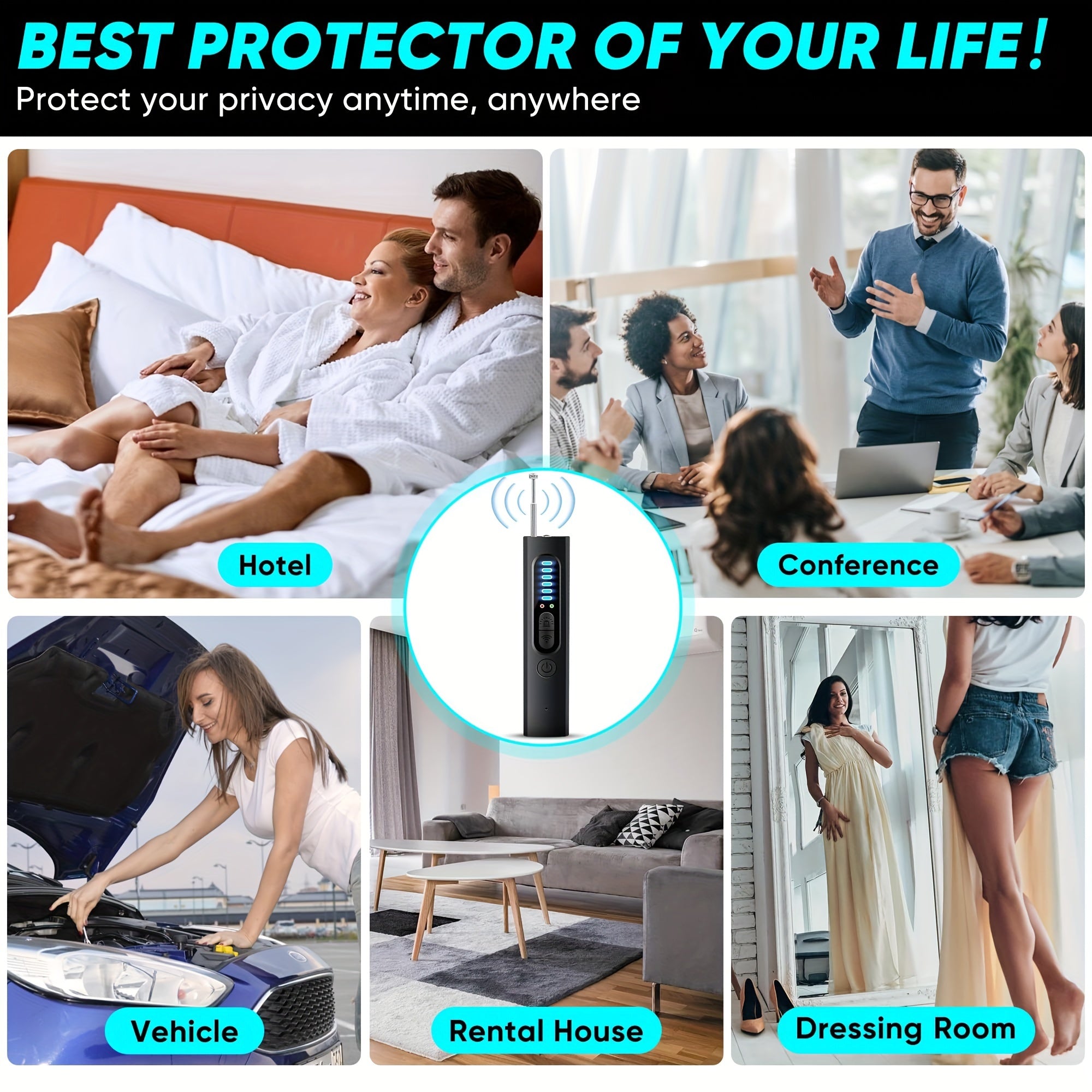 [Portable Wireless Camera] Hidden Camera Detectors, Portable Wireless Camera Detectors, Anti-Spy Camera Detector Bug Detector With Finding Wireless Camera, Wired Camera, Night Vision Camera, Socket Camera, Infrared Camera, GPS Camera, Pinhole Camera & EM