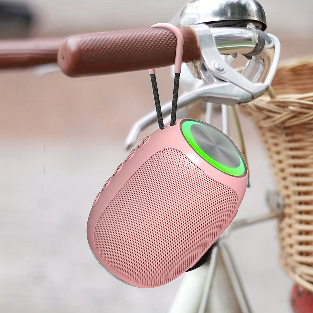 Foubeak Wireless Speaker, A Portable Speaker With Exceptional Sound Quality, A Pink Speaker With Colored Lights, A Dual-speaker Speaker, A Perfect Christmas Gift.