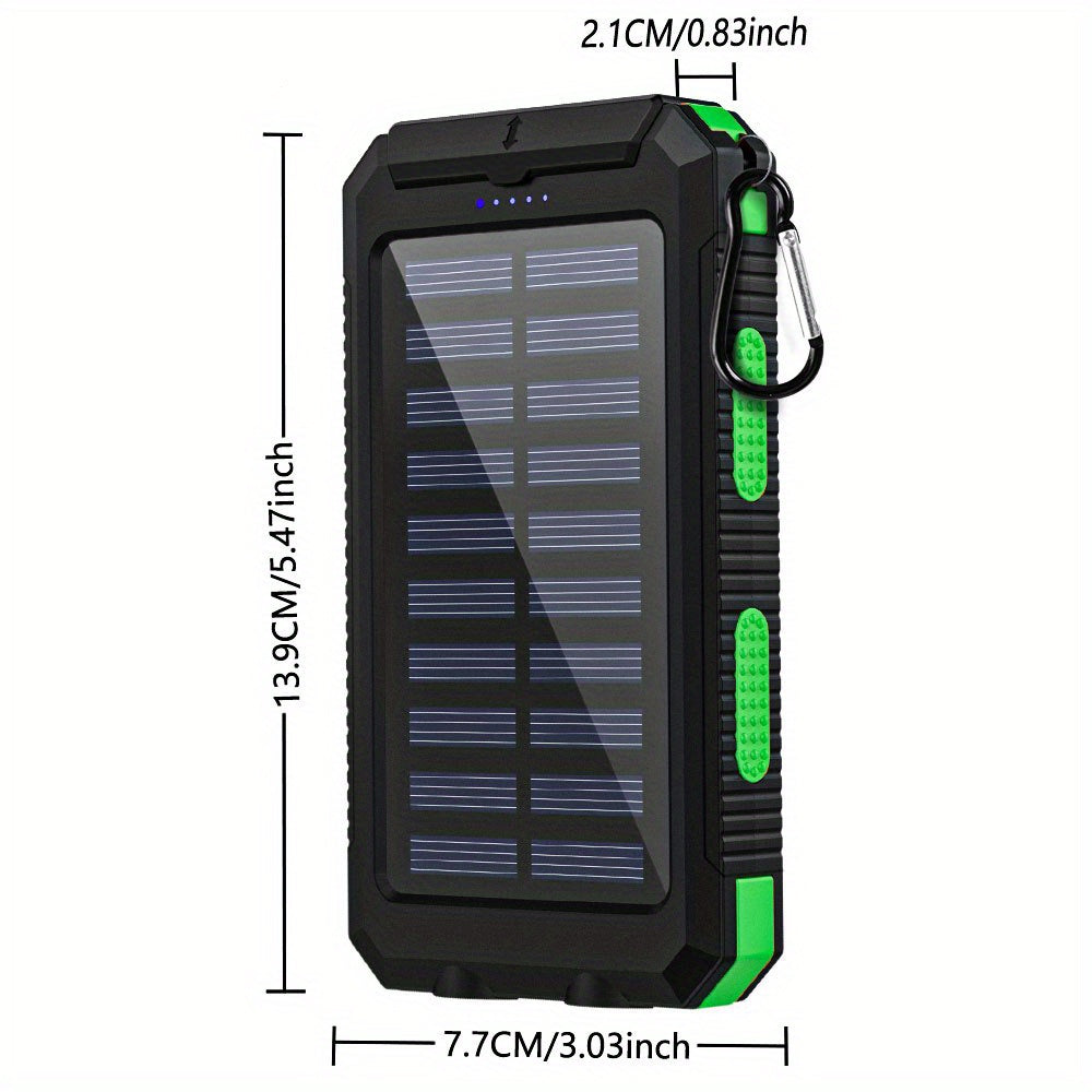 Solar Charger - 45800Mah Power Bank, Portable Solar Phone Battery Panel Charger, QC3.0 Dual USB Port Battery Pack Charger for All Cell Phones & Electronic Devices - Long Lasting, Travel Camping, LED Flashlight