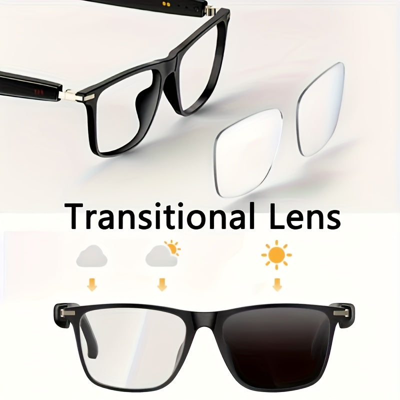 AI Smart Glasses, Supporting Real-time Translation in 160 Languages, Equipped with a GPT Chat System, Unisex Multifunctional Audio Glasses with Built-in Microphone and Speaker, Featuring Music Playback and Hands-free Calling During Calls